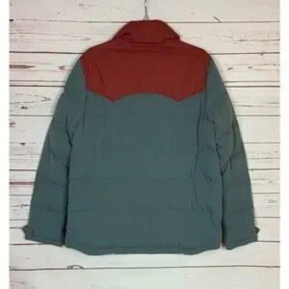 Patagonia Women's XL Extra Large Bivy Burgundy Gray Blue Down Winter Jacket Coat - Picture 12 of 14